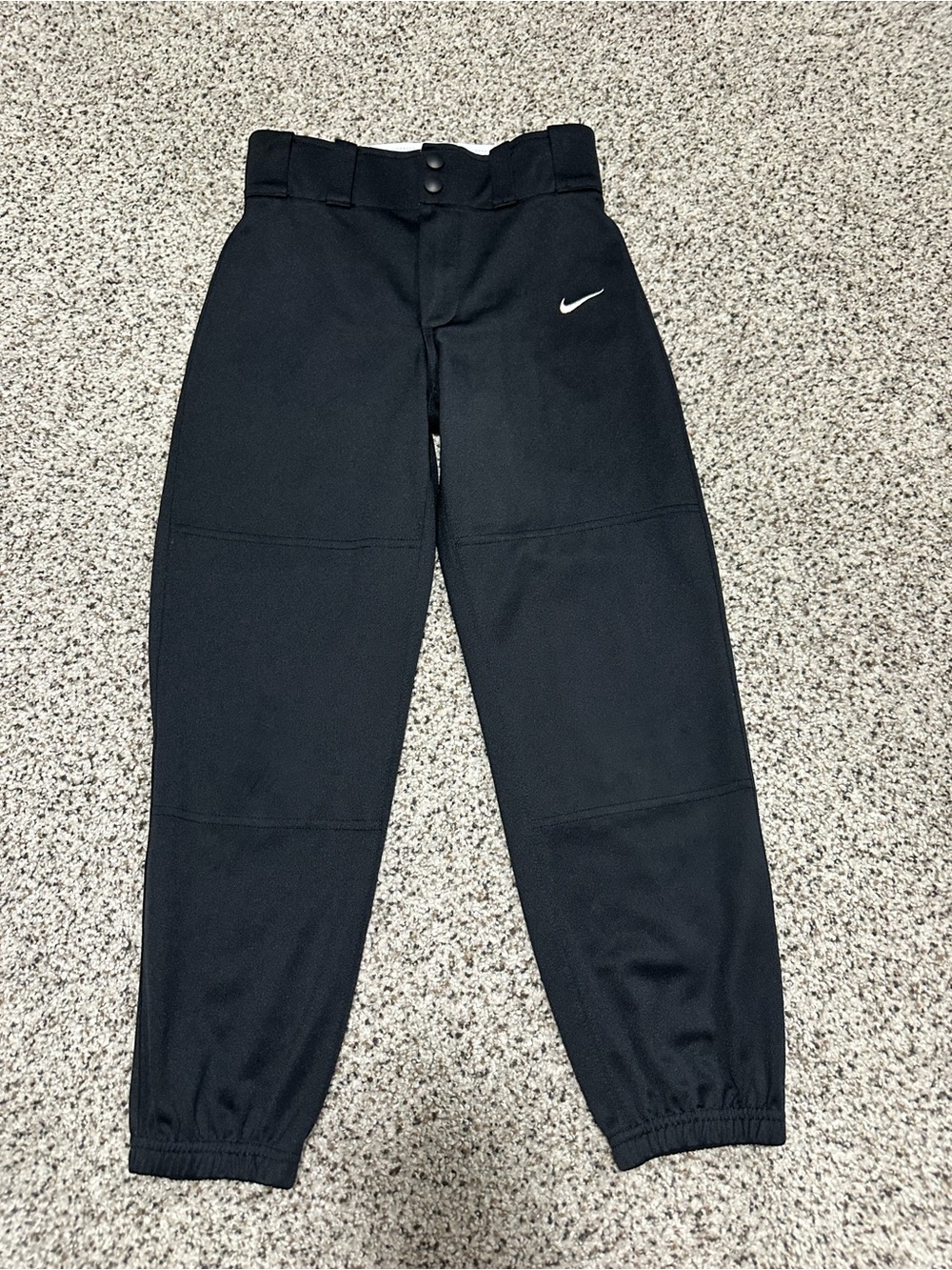 Nike Black Kids Jogger Baseball Pants with Elastic Ankles